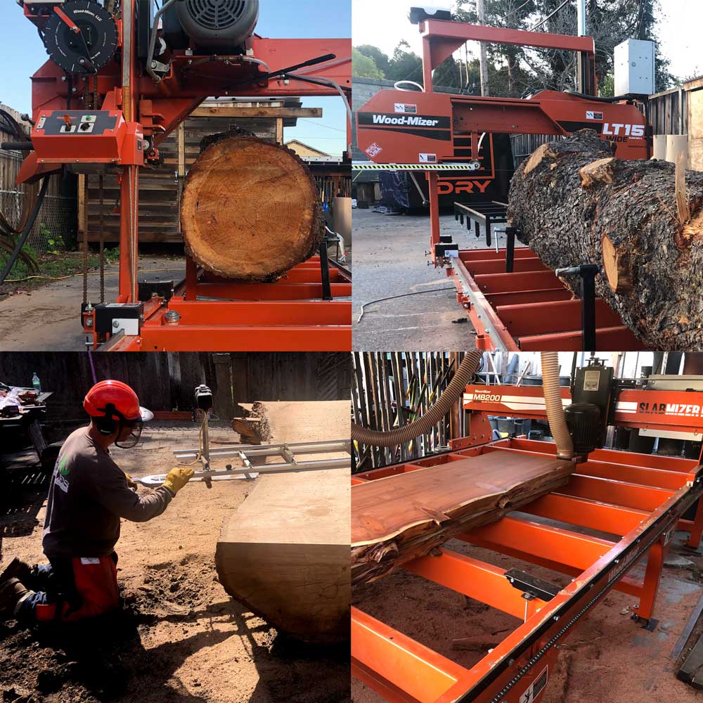 photos of milling lumber